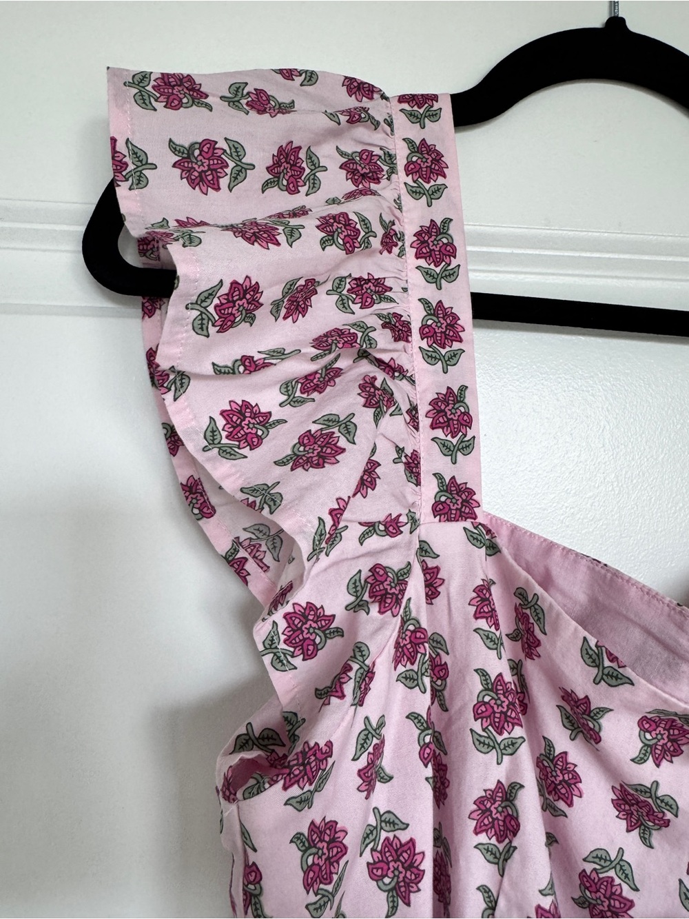NWT J. CREW FACTORY Ruffle-Sleeve Midi Dress Paris Pink Multi w/ Pockets Size 14 - Picture 6 of 12